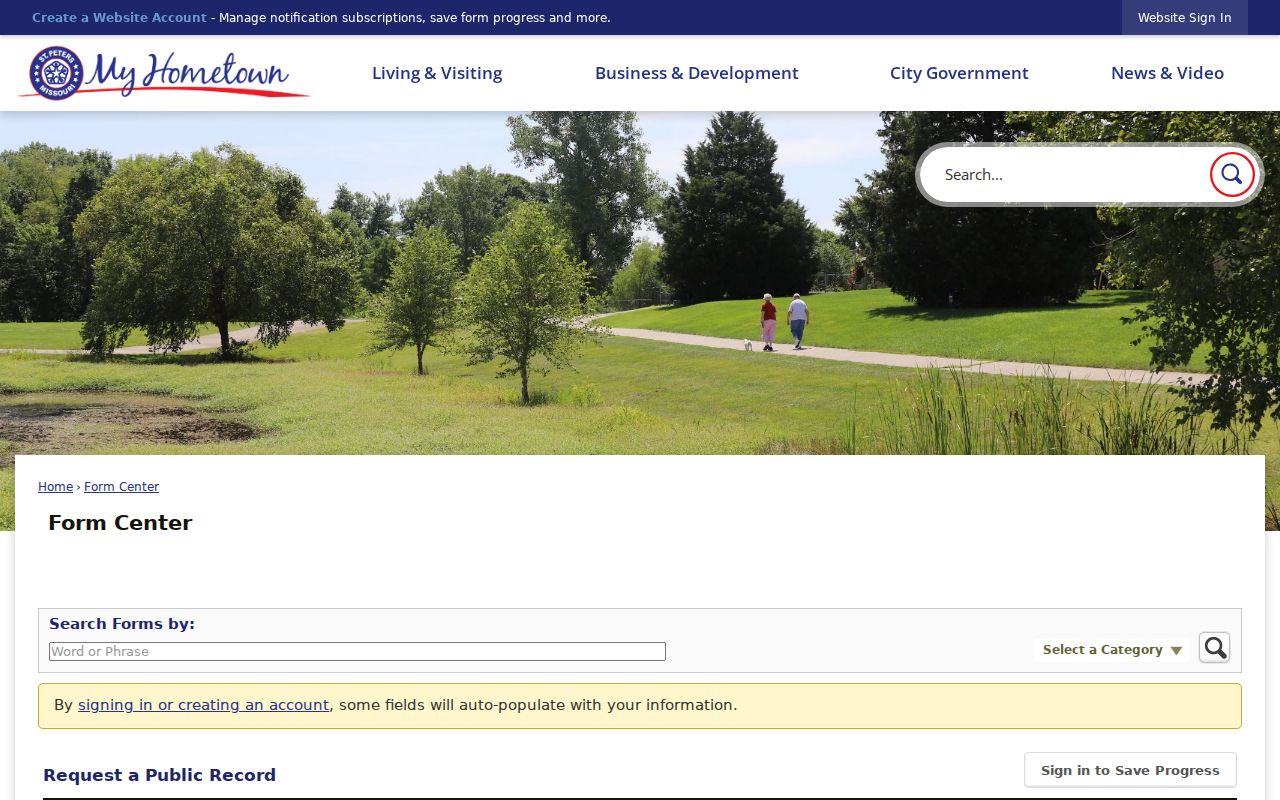 St. Peters residents directory public-record request form