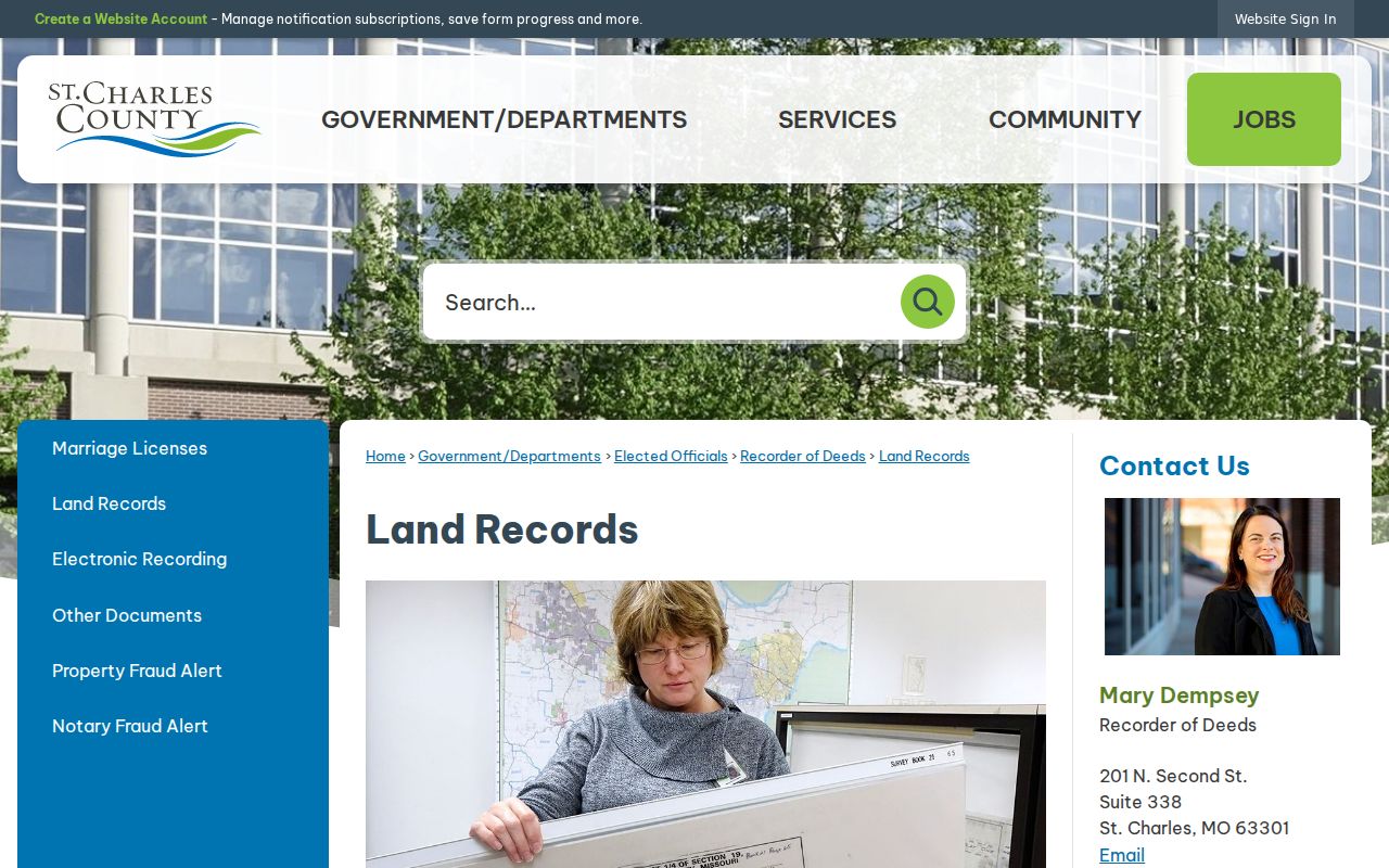St. Peters street directory St. Charles County land-record research services